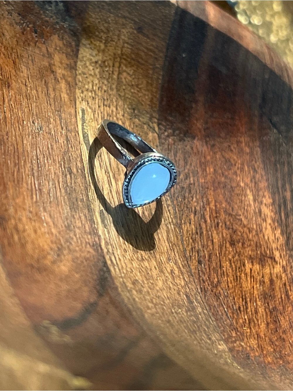 Delicate Ring with Pale Blue Stone